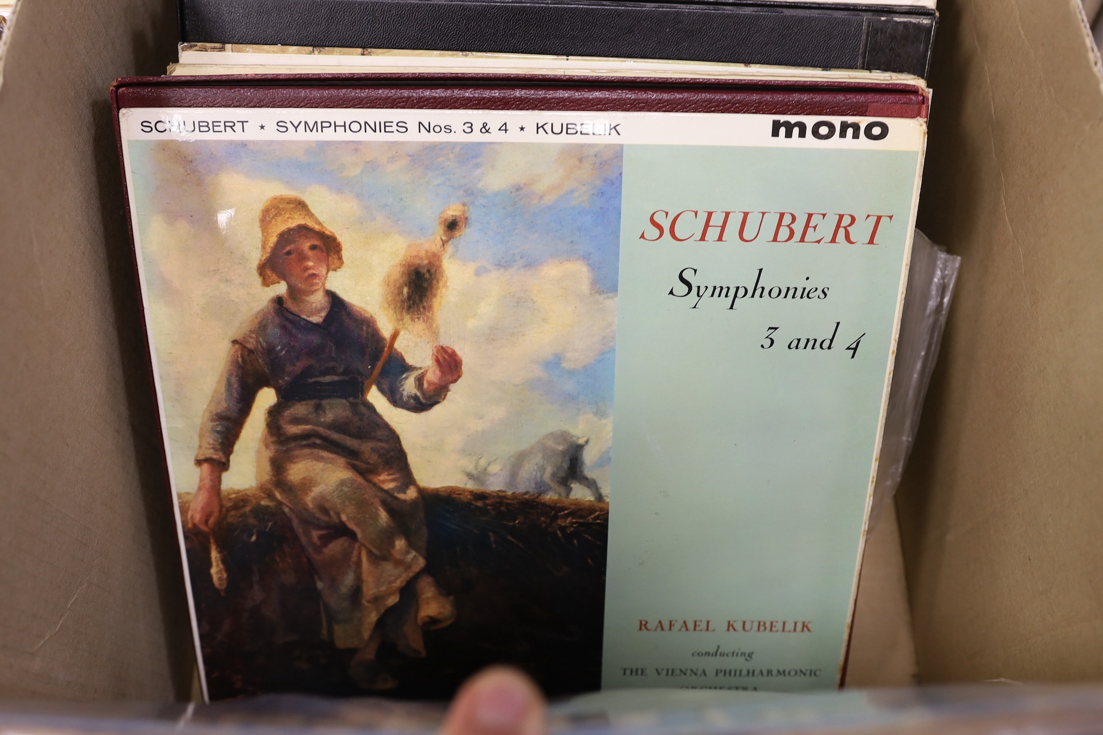 Approximately 150 assorted vinyl LP's, mainly classical to include Dorothy Masuka And Jobs Combination, Ingalo, signed, Oliver Mtukudzi Greatest Hits, Istvan Kertesz Vienna Philharmonic Dvorak New World Symphony and sund